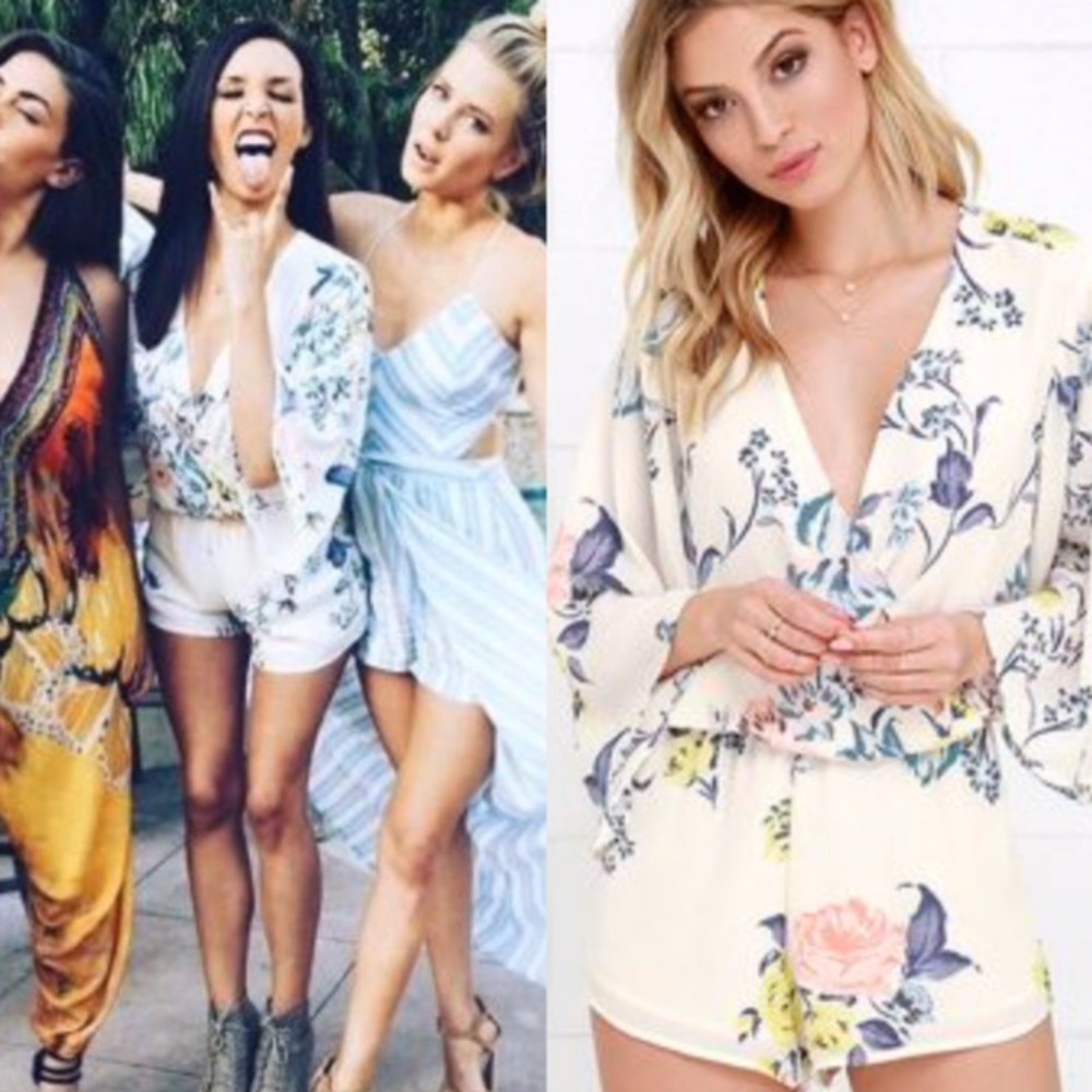 Lulus Floral Romper XS